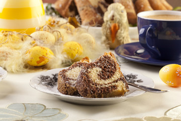 Easter marble ring cake