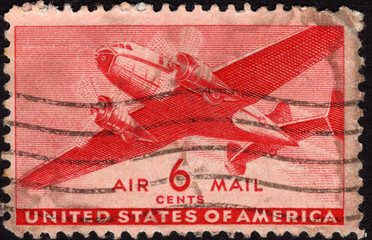 United States postage stamp used for airmail deliveries overseas