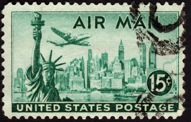 United States postage stamp used for airmail deliveries overseas