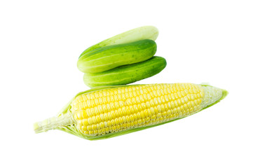 Corn and cucumber