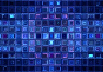 Blue glass mosaic