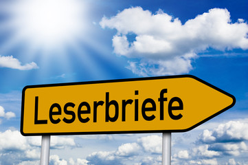 Wegweiser mit Leserbriefe