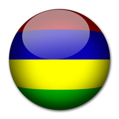 Mauritius Flagge Button