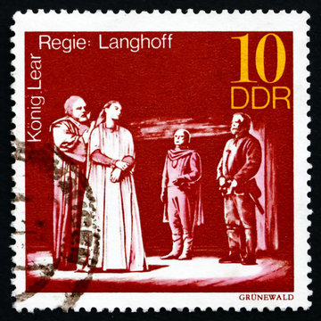 Postage Stamp GDR 1973 King Lear, Performance