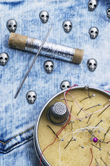 working tool of seamstress for sewing and needlework