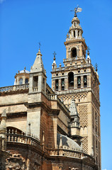 Fototapeta na wymiar Giralda tower in Seville, Andalucia, Spain