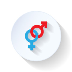 Male and female flat icon