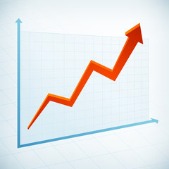 positive business graph arrow - 61131118