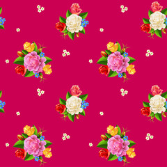 Seamless rose pattern