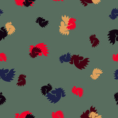 seamless background: cock