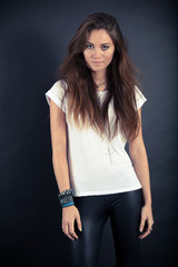 Beautiful young woman posing