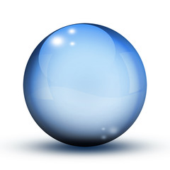 Glaskugel, Seifenblase, blau