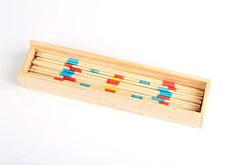Mikado-Spiel im Kasten