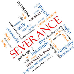 Severance Word Cloud Concept Angled