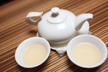 Teapot and two cup of tea
