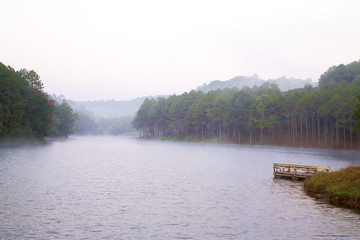 Winter Morning at Pang Ung Lake, Mae Hong Son, Thailand
