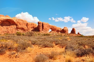 Fototapeta premium Window in Arches national Park, Utah USA
