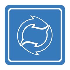 Symbole recyclage dans un panneau