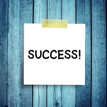 Message note with Success concepts in a sphere,SUCCESS