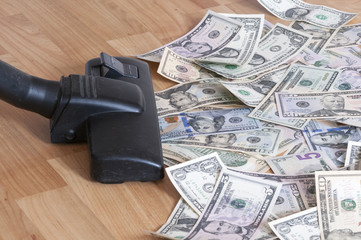 Staubsauger und Geld