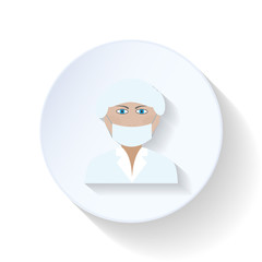 Dr. operator flat icon