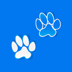 sticker animal paw, realistic design element
