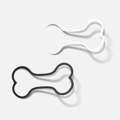 Dog Bone, realistic design element