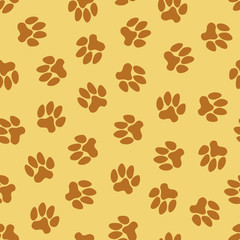 seamless pattern, animal footprints