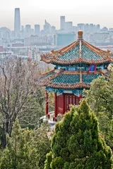 Poster Guanmiao-paviljoen in Jingshan-Park, Peking, China © Fotokon