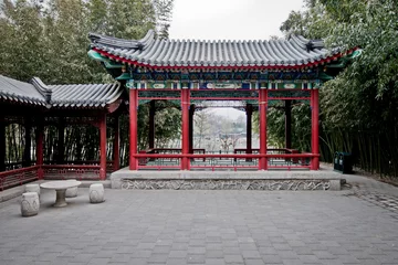 Fotobehang Zizhuyuan Park called Purple or Black Bamboo Park in Beijing © Fotokon