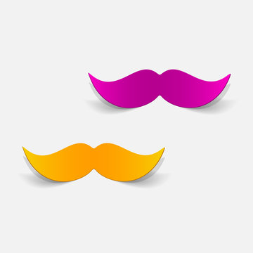 realistic design element: mustache