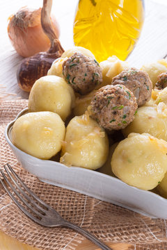 dumplings with meatball