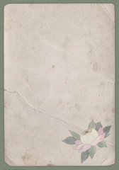 grunge background with a flower