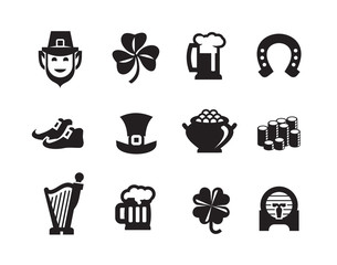 St. Patrick's Day icons.Vector format