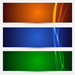 Set of bright abstract backgrounds