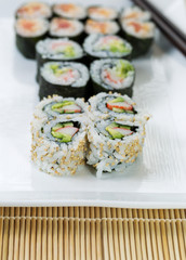California and Spicy Tuna Rolls