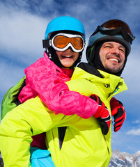 Ski, winter, snow, skiers