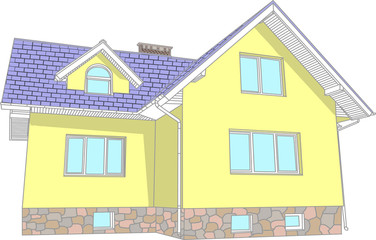 vector house isolated on white background