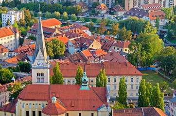 Obraz premium Ljubljana, St James Church, Slovenia