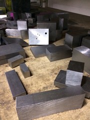 aluminum metal iron blocks
