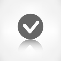 Accepr icon. Yes, ok symbol.