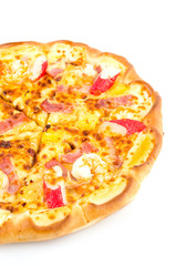 Pizza isolated white background