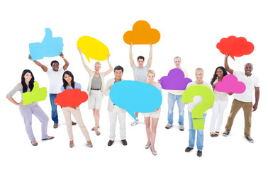 Fototapeta premium Group of People Sharing Ideas