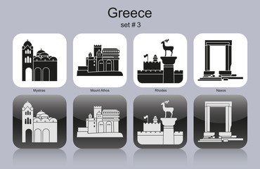 Icons of Greece - obrazy, fototapety, plakaty