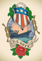 US Navy tattoo