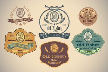 Old Fisher labels