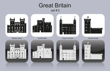 Obraz premium Icons of Great Britain