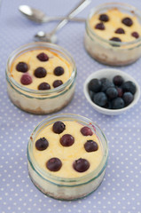 Heidelbeer Käsekuchen im Glas