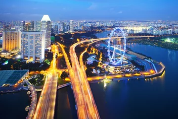 Fotobehang Singapore stad © leungchopan