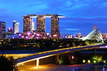 Foto auf Acrylglas Singapore night © leungchopan
